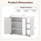 Wooden Shoe Cabinet Entryway Storage Organizer with Adjustable Shelves Double Door Shoe Rack
